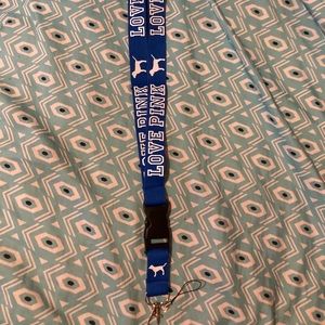 Dark blue PINK lanyard